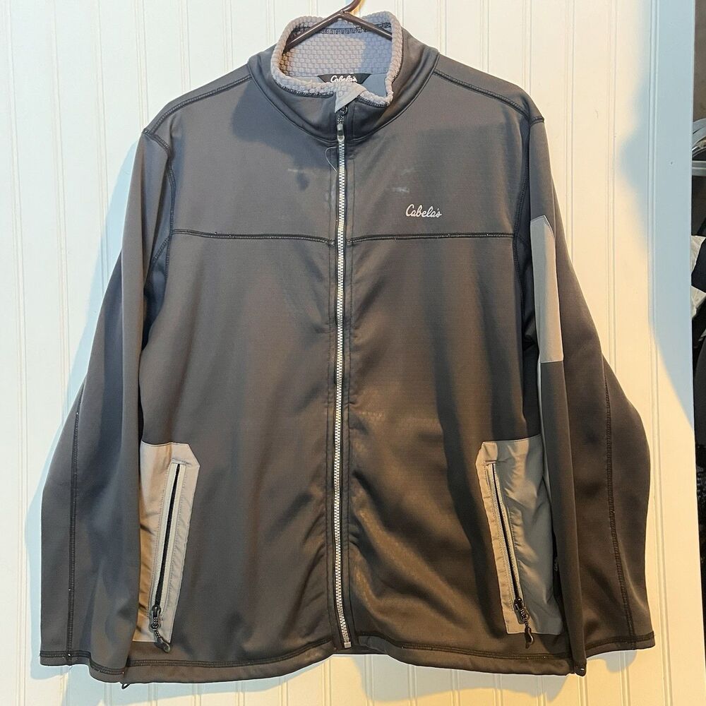 Cabela's Jacket Men's Regular Outdoor Hunting Fishing Zip Pocket Large